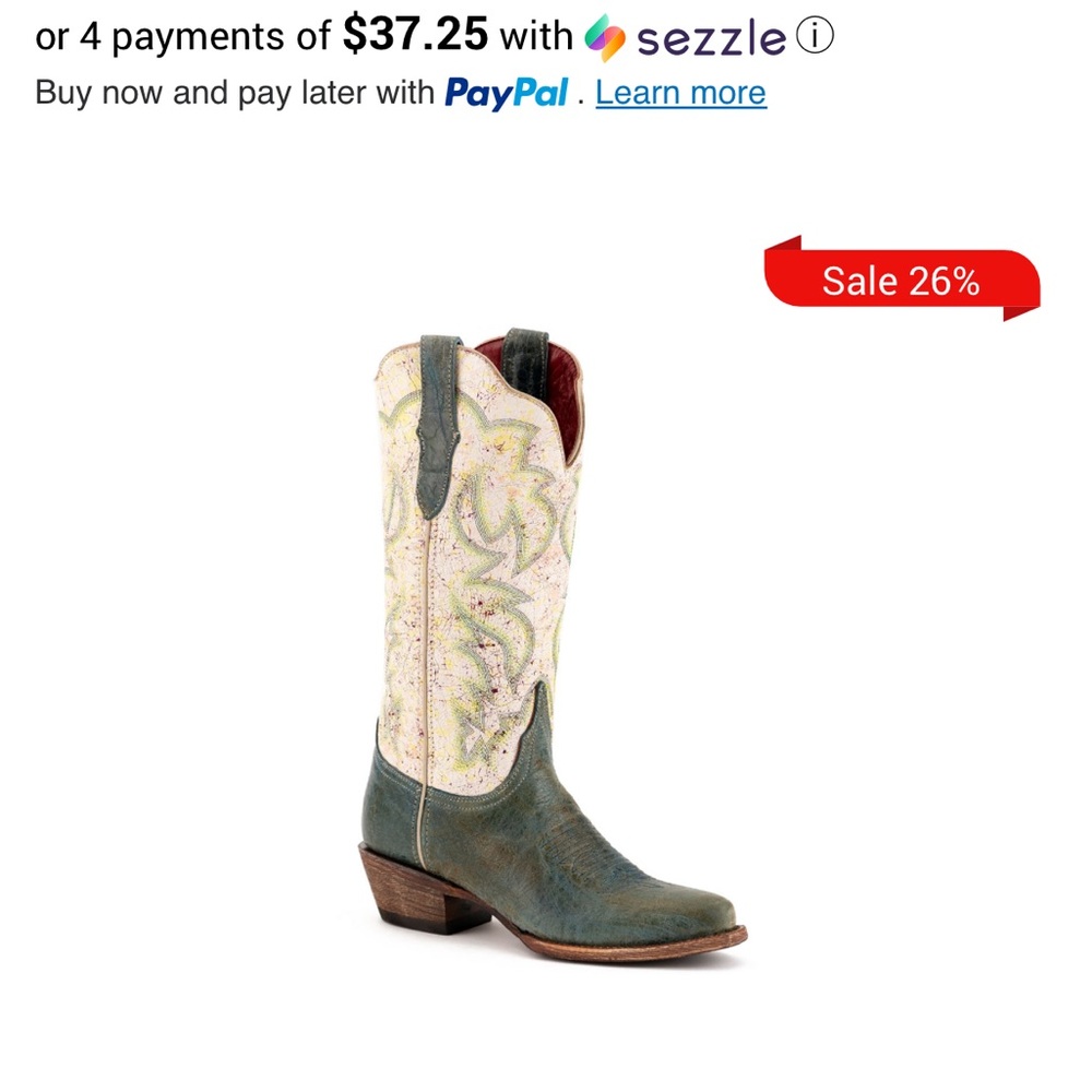 Ferrini Green and Cream Ankle Boots